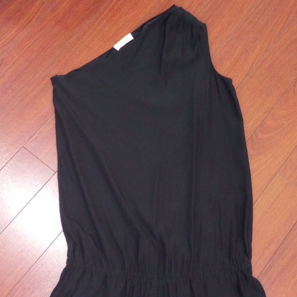 Ramy Brook Lulu  Black Silk One Shoulder Jumpsuit, Size XS - Picture 6 of 12